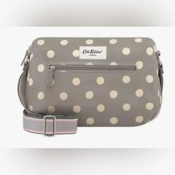 Cath Kidston Button Spot Crossbody Bag Gray Oilcloth - Picture 2 of 11